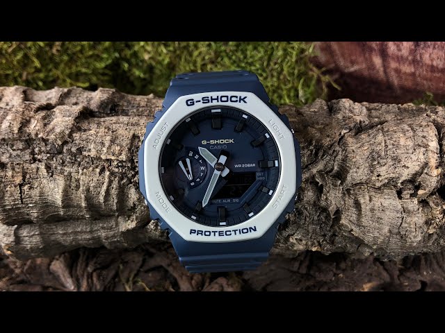 G-SHOCK ネイビー【GA-2110ET-2AJF】 Unboxing The New Navy Blue Casio GA-2110ET-2AER Casio - YouTube