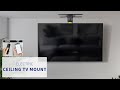 Mountefd70s black electric flip down  swivel ceiling tv mount by vivo