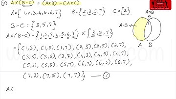 10th TN new syllabus | Ex 1.1 Sum 7 | Cartesian Product in relation and function