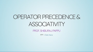 Operator Precedence & Associativity in C Programming with Examples Solved