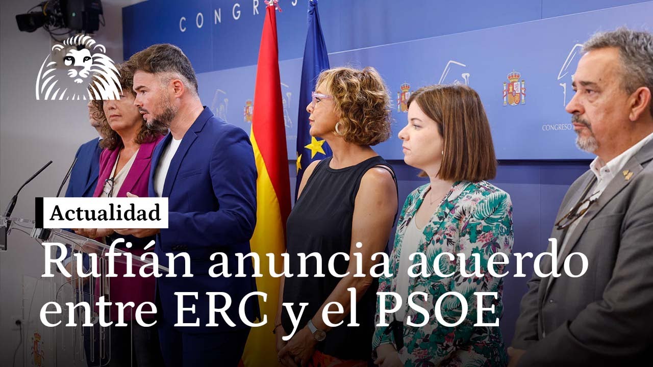 Gabriel Rufián anuncia acuerdo entre ERC y el PSOE para la constitución ...