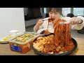 순두부 통삼겹 김치찜 먹방 반찬은 물김치😋 나박김치 만들기 Kimchi MUKBANG