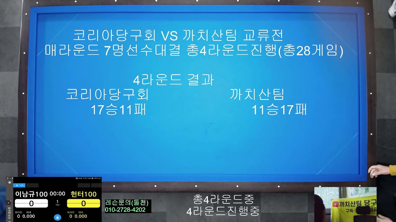 코리아당구회 VS 까치산팀 교류전(2월28일)