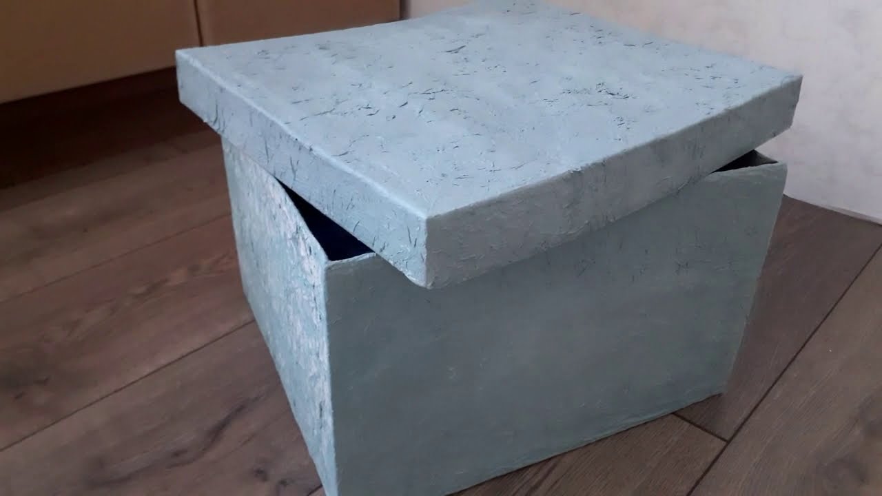 Декор коробок с эффектом жатой ткани. DIY. Переделка коробок из под обуви.