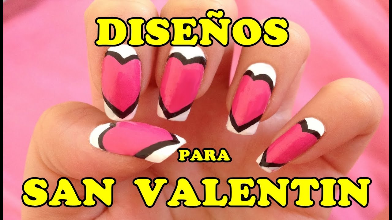 DISEÑO DE UÑAS PARA SAN VALENTIN ♥ diseño de uñas en gel