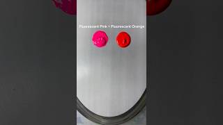 Fluorescent Pink Color + Fluorescent Orange Color Mixing #colormixing #asmrart #satisfying