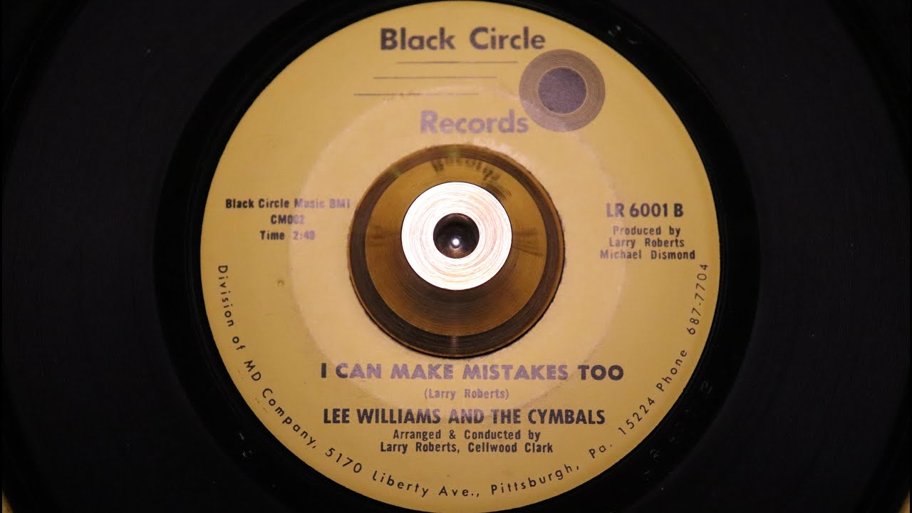 Lee Williams And The Cymbals – I Can Make Mistakes Too - Black