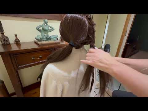ASMR - Hair Plaiting, Scratching, Brushing