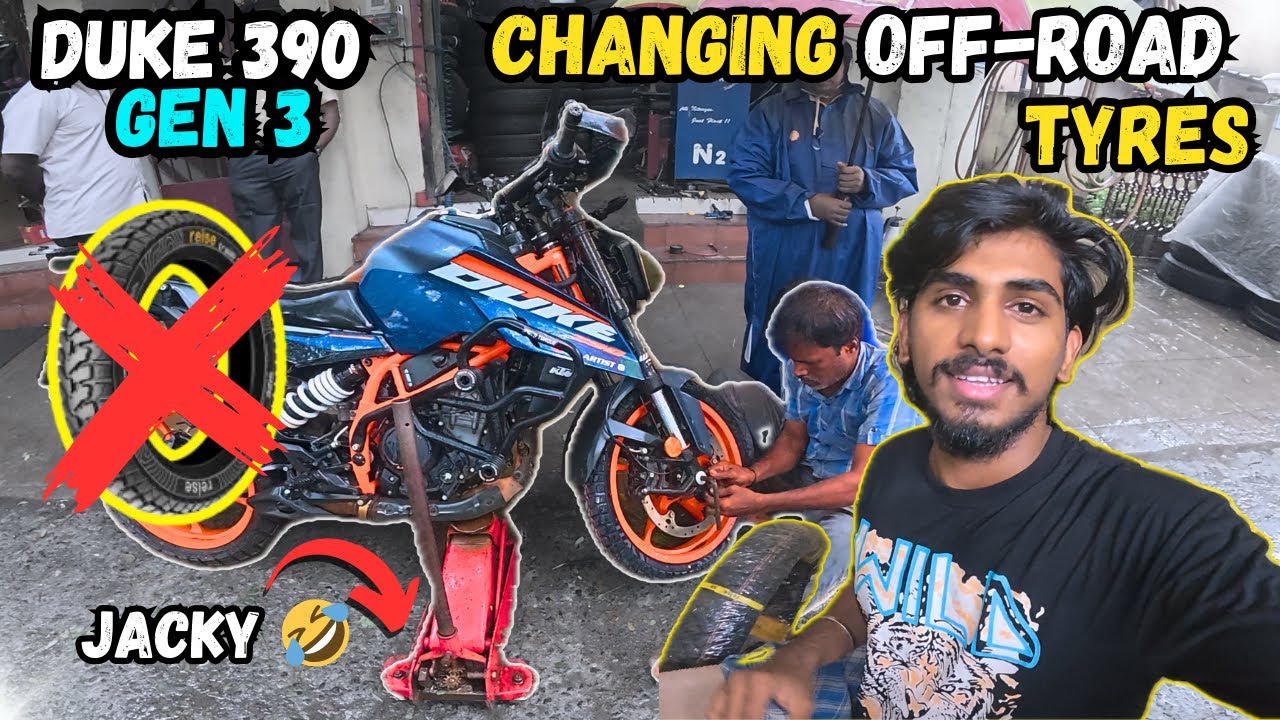 Duke 390 Gen 3 Off-Road tyre Changed |Raise Tyre  | But Not Recommended 😭 