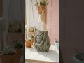 Cute DIY Planter 🎀 Pink Aesthetic Cement Pot #youtubeshorts