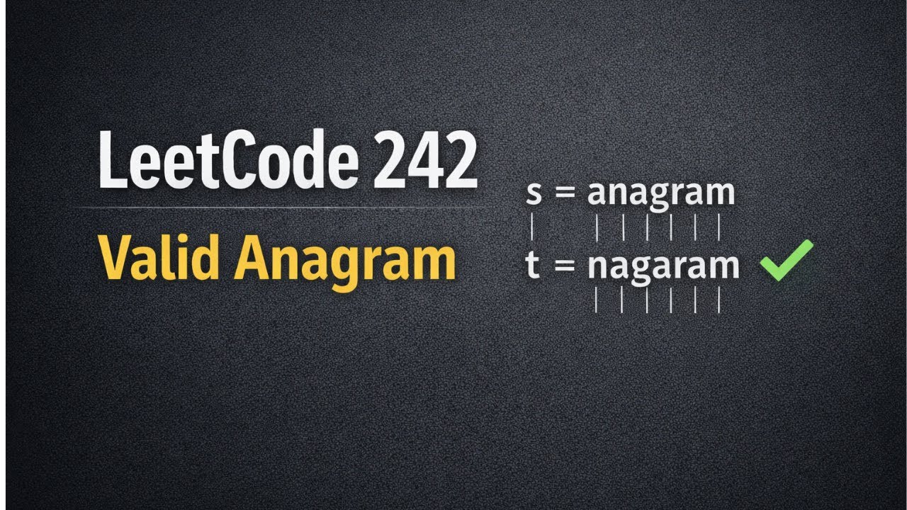 LeetCode 242 | Valid Anagram | C++ Explained