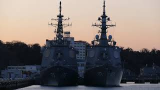 2021/02/19海上自衛隊横須賀基地の護衛艦こんごうとあたご