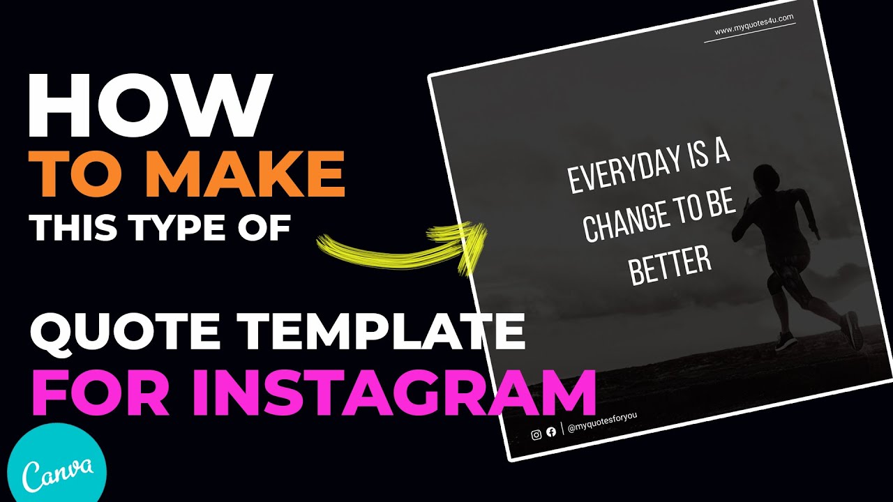 How to make quote templates for Instagram using Canva | Step by step