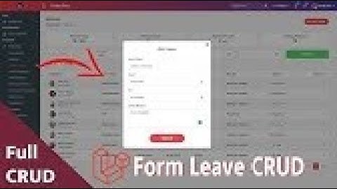 FULL CRUD Leave Admin in Laravel 8 | HR System Management