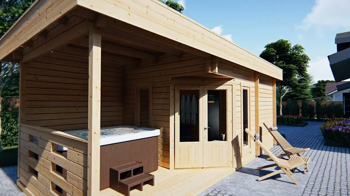 Cabine sauna en kit Sauna Paula / 12,5M2 / 44MM