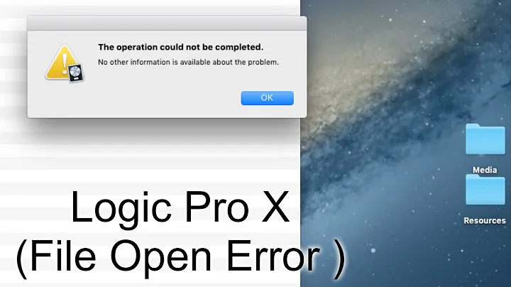 The operation could not be completed - Logic Pro X (Fix)