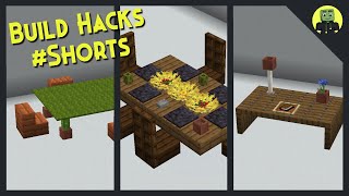 Minecraft Build Hacks - Table Designs!! #Shorts