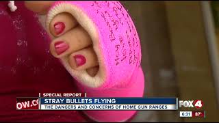 Stray bullets, noise from home gun ranges concern neighbors