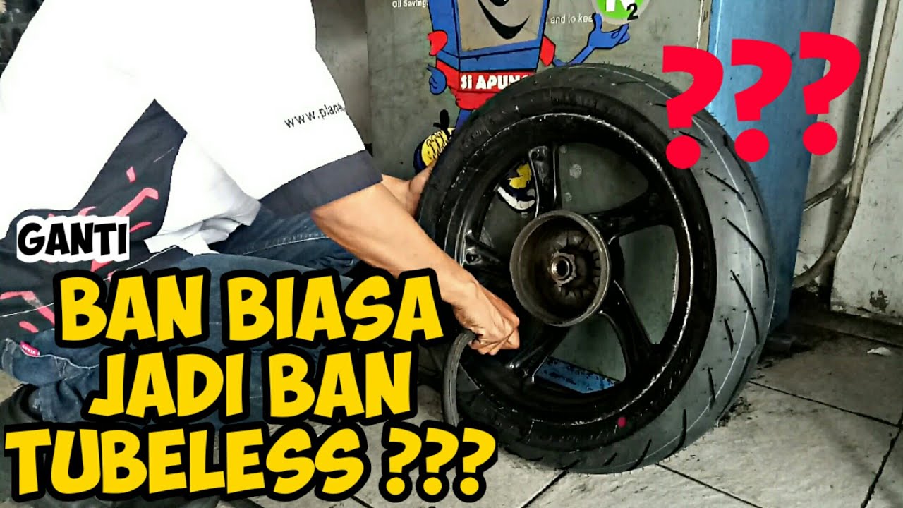 Cara ganti ban motor biasa menjadi tubeless