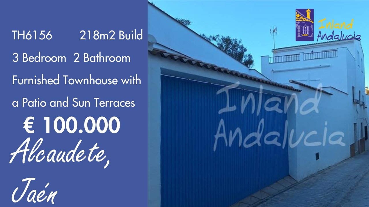 100K 218m2 build Furnished 3 Bed 2 Bath Townhouse Property for sale in Spain inland Andalucia TH6156