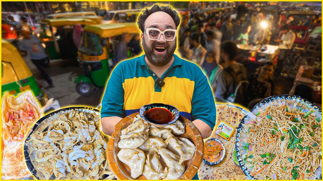 Late Night Food At Jaipuria Mall Ghaziabad | Aloo Paranthe, Malai Chaap, Chowmein, Veg Roll, Momos