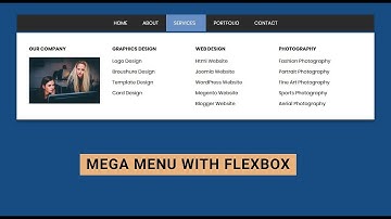 Simple megamenu design with flexbox | Flexbox dropdown menu