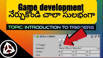 Unity triggers || Intro to triggers in unity || #Unity3dTelugu