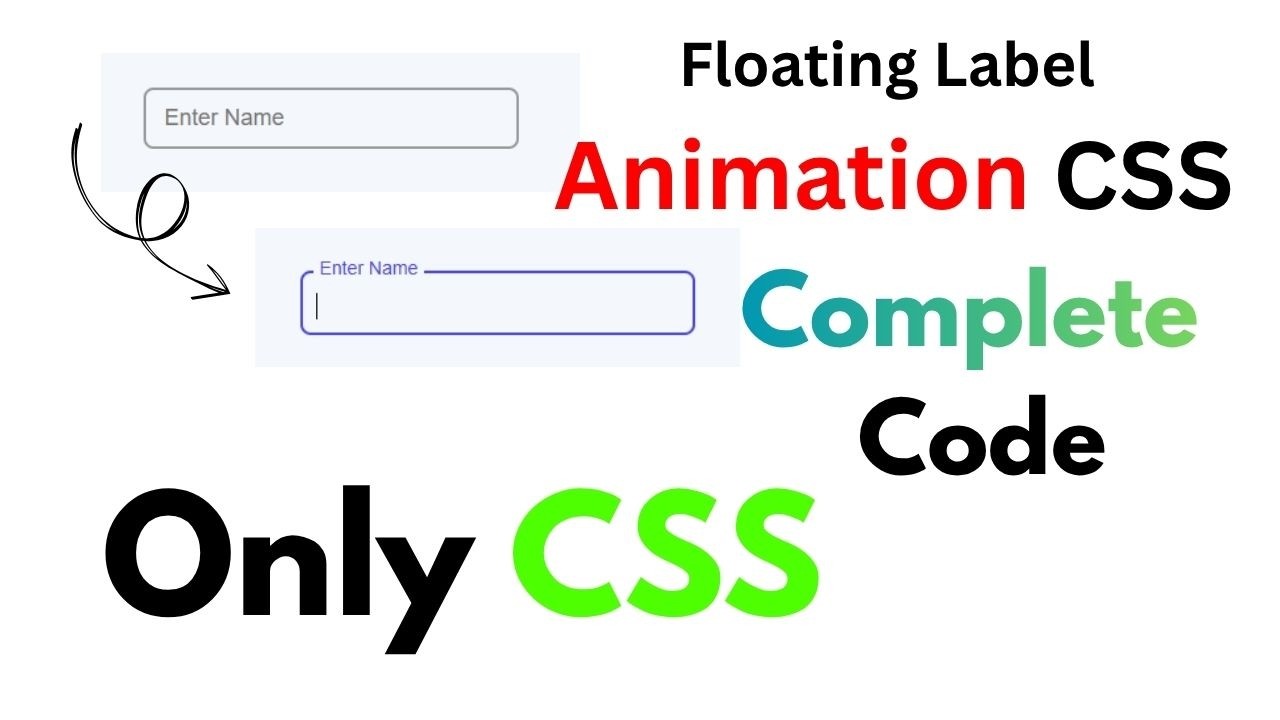 CSS Animation Floating Label Textbox | Css Label Animation | CSS Text ...