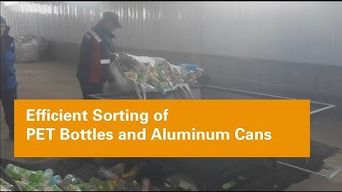Sorting aluminum cans from plastic bottles