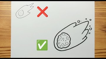 How to drawing COMET Easy for kids