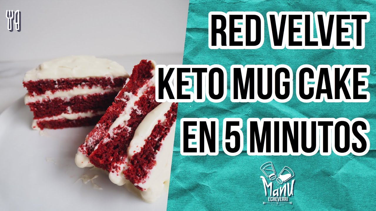 🍰KETO RED VELVET MUG CAKE EN 5 MINUTOS | AMAZING KETO RED VELVET CAKE | Manu Echeverri