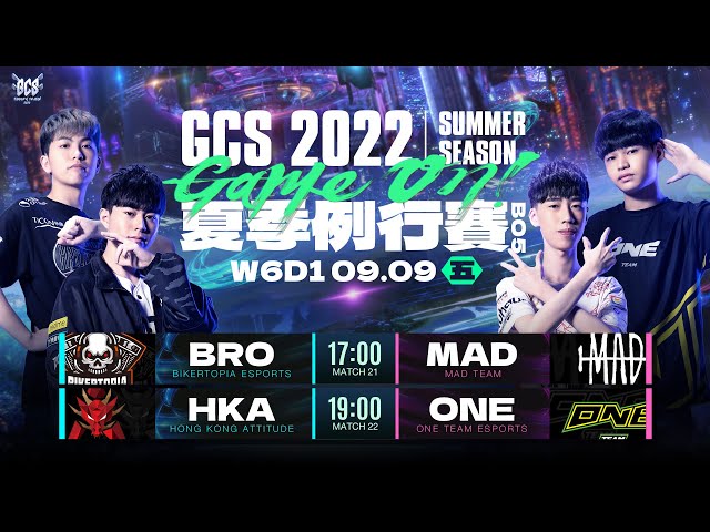 GCS 2022 夏季例行賽 | W6D1- 2022/09/09《Garena 傳說對決》