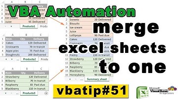 excel consolidate - consolidate sheets in excel - vba  - vbatip#51