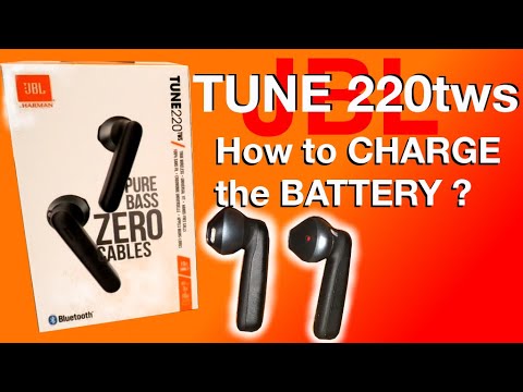 How to CHARGE the JBL TUNE 220tws wireless earbuds batteries 4K