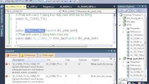 Tự học C#  lập trình hướng đối tượng  Nhập   Xuất doi tuong