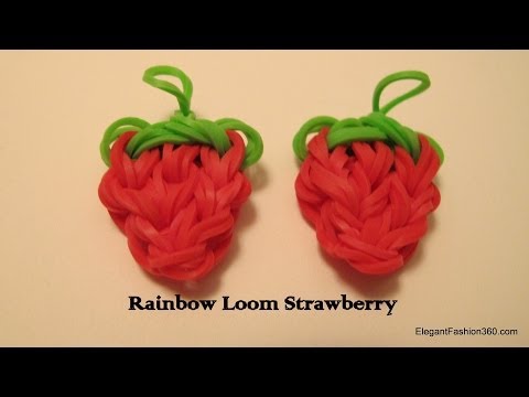 how-to-make-loom-bands-strawberry-charm-on-rainbow-loom