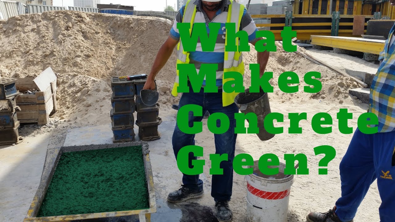 What is GREEN CONCRETE | How to Make Concrete Green - YouTube