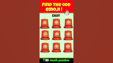 find the odd emoji out! 😜 eye test game emoji challenge #paheli #riddles #shorts