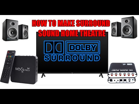 HOW TO MAKE SURROUND SOUND USING HD AUDIO RUSH 5.1 AND TV BOX. DIY CHEPEAST HOME THEATRE