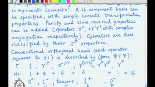 ⁣Mod-02 Lec-25 Lorentz group classification of Dirac operators, Orthogonality