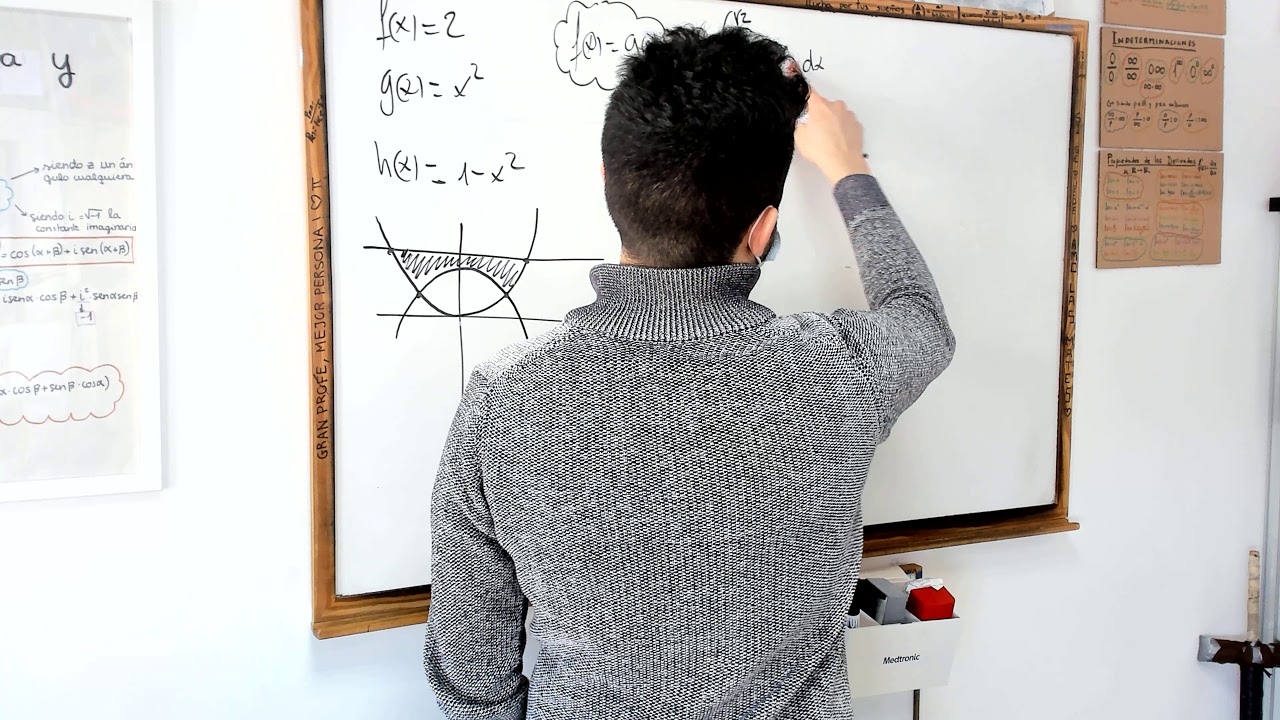 Calculo del Área definida entre 3 funciones REGLA DE BARROW INTEGRAL DEFINIDA