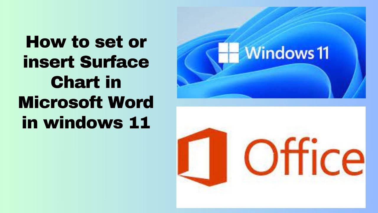 How to set or insert Surface Chart in Microsoft Word in windows 11 ...