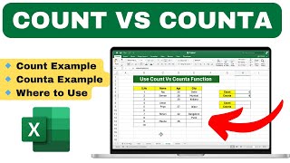 COUNT vs COUNTA in Excel | Explained with Easy Example