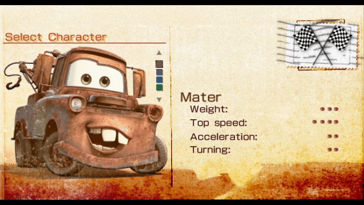 Cars PSP Mater