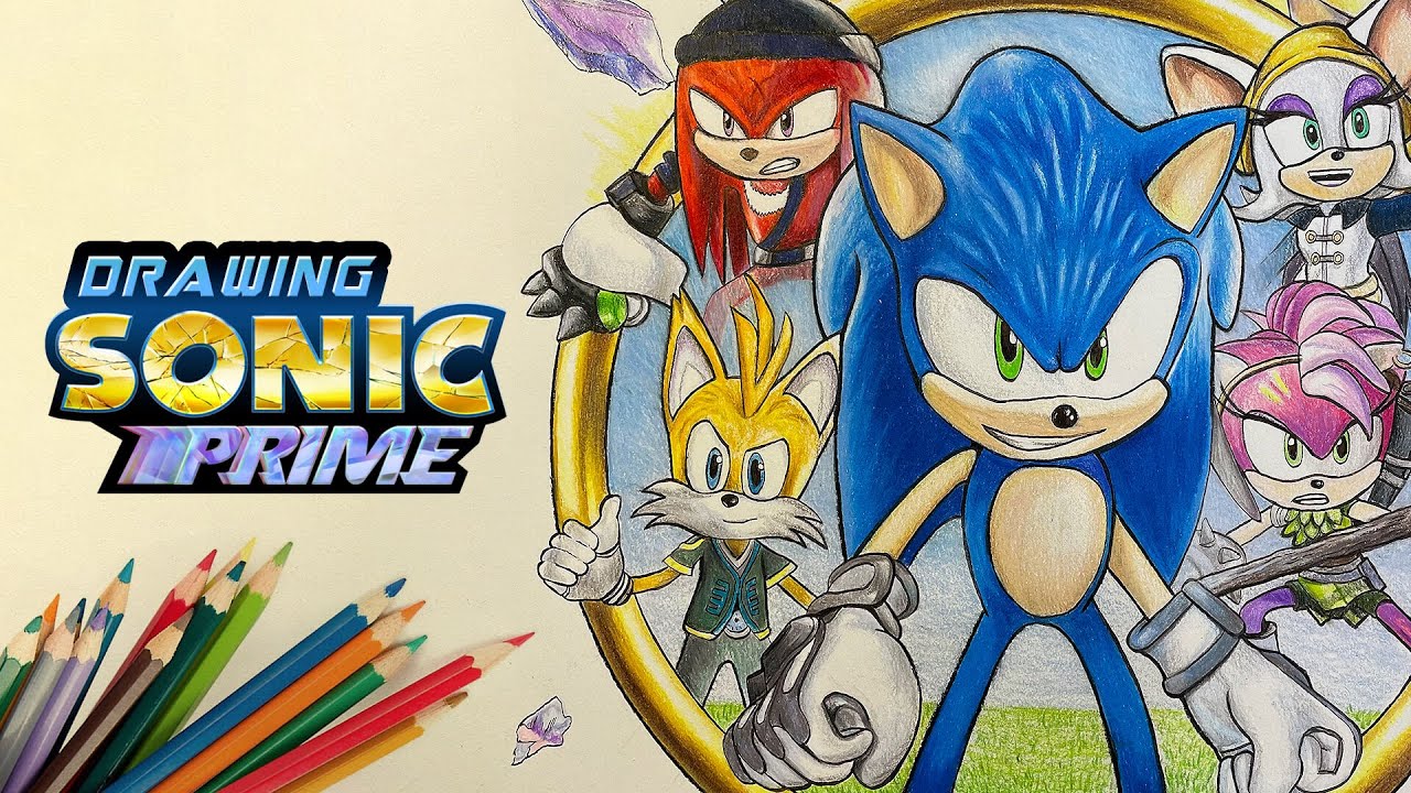 COMO DESENHAR O SONIC PRIME DA NETFLIX - TUTORIAL PASSO A PASSO 