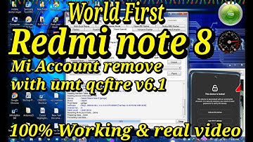 Redmi note 8 | Mi Account | Frp Remove | Umt Qcfire v6.1| MOBILE DOCTOR MIJANUR