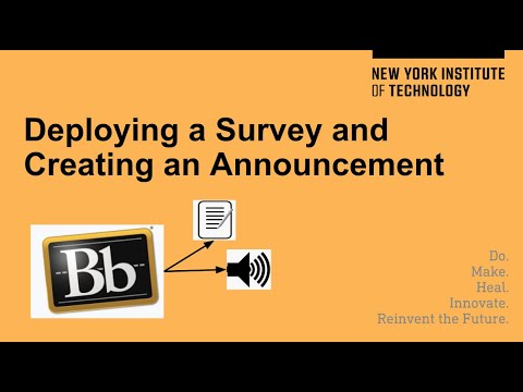 Blackboard - Deploying a Survey and Creating an Announcement