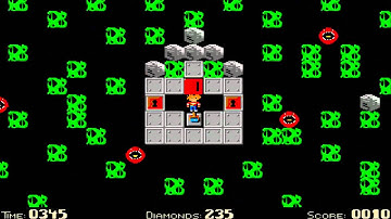 AMIGA DENMINE 14 DEN MINES The Green Stuff 4 BOULDER DASH BOULDERDASH CLONE Denis F 93 94 EMERALD MI