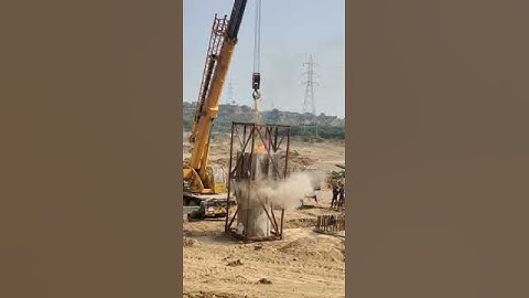 Construction Pile load testing by dynamic method #youtubeshorts #music #video #shorts #vlog
