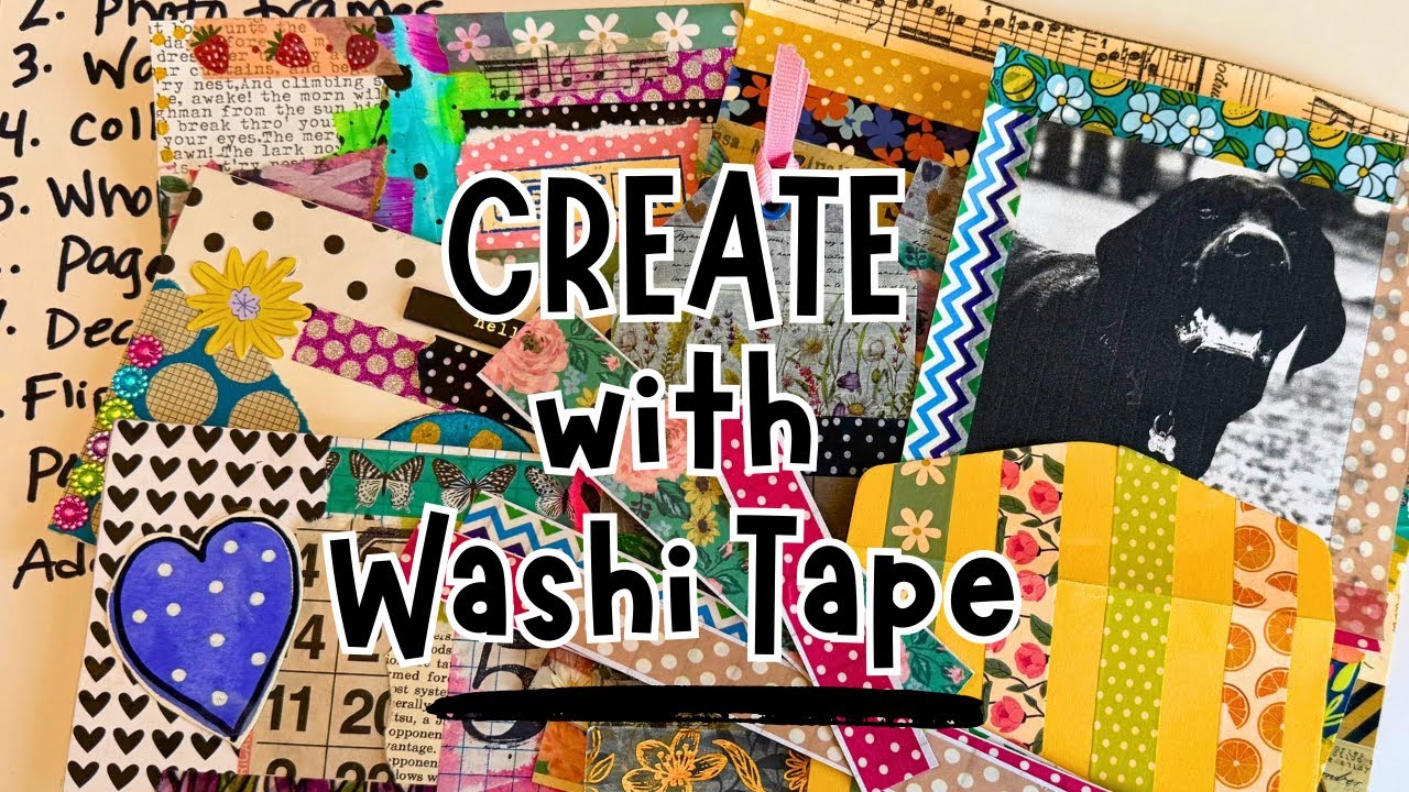 10 Ways to use WASHI TAPE in Paper Crafts and Junk Journals | Washi Tape Art! 